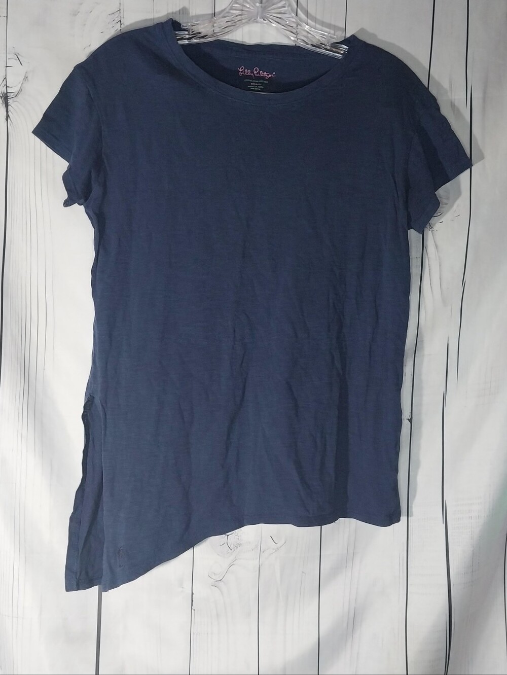 Lilly Pulitzer Crew Neck Asymmetrical Casual Coastal Preppy Comfy T-Shirt